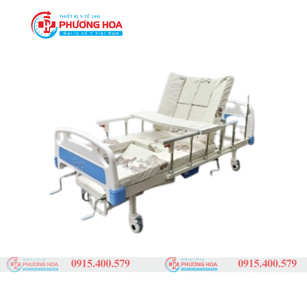 Giường Y Tế 4 Tay Quay Hạ Chân Giữa Lucass GB-C31